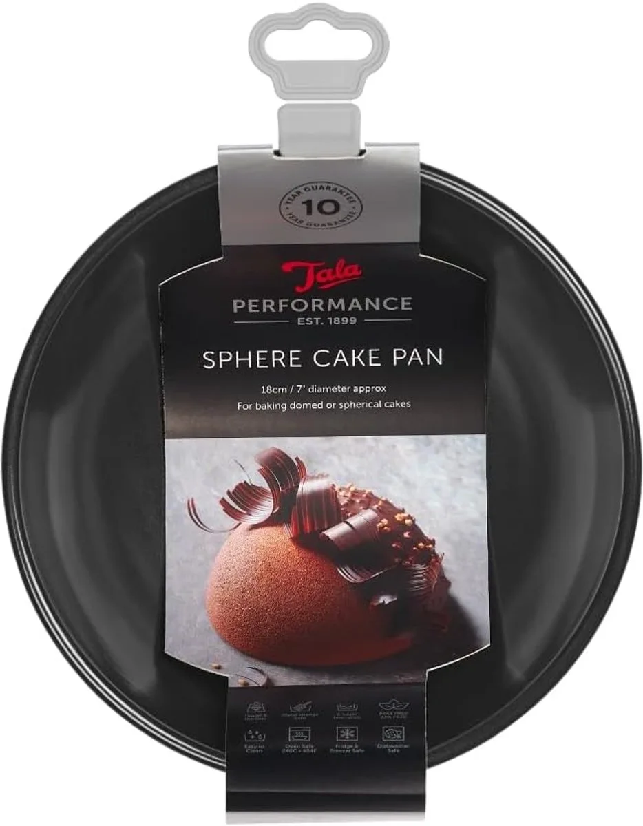 Performance - Bolvormige Bakvorm - 18 cm - Antiaanbaklaag - Ovenbestendig - PFAS-vrij de Tala en Noir – photo produit