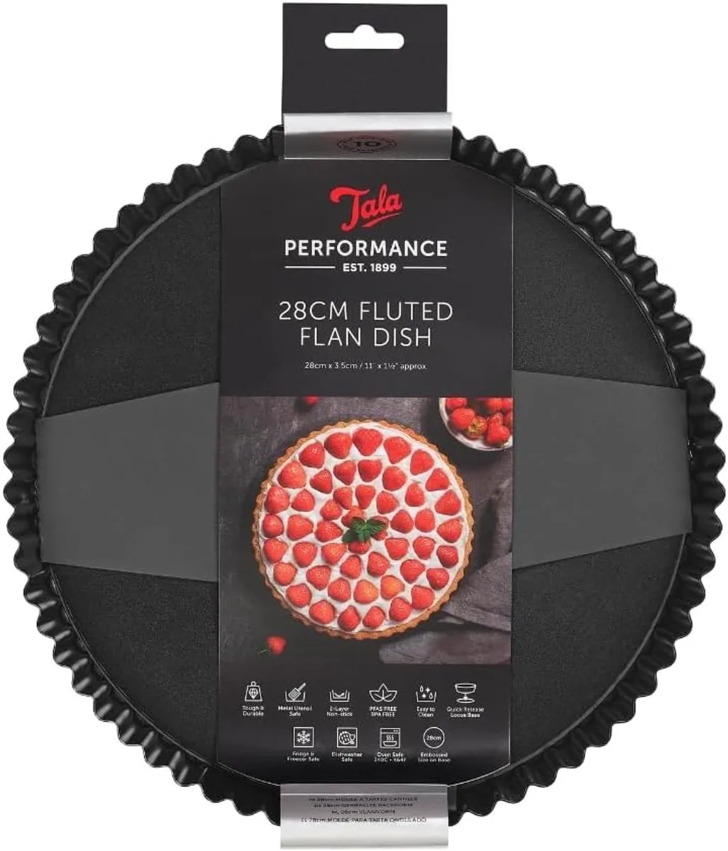 Performance - Quichevorm met Losse Bodem - 28 cm - Ovenbestendig - Antiaanbaklaag - PFAS-vrij de Tala en Noir – photo produit