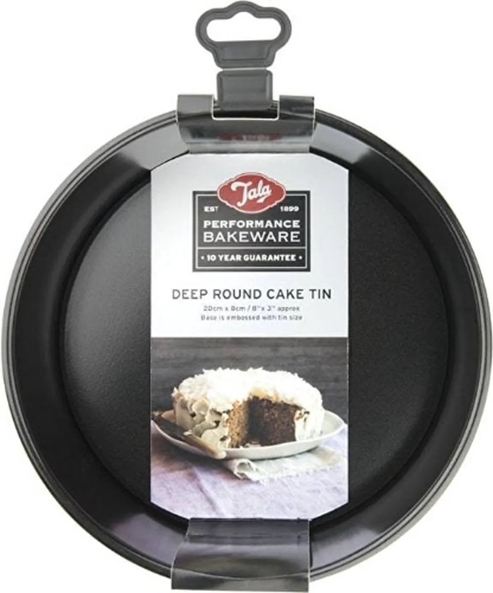 Performance - Ronde Bakvorm / Cakevorm - 20 cm - Extra Diep - Losse Bodem - Non-stick - Ovenbestendig från Tala i Svart – produktbild