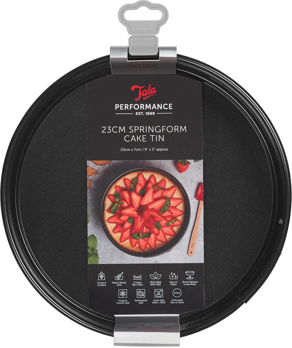 Performance - Springvorm - 23 cm - Losse Bodem - Ovenbestendig - Antiaanbaklaag - PFAS-vrij von Tala in Schwarz – Produktfoto