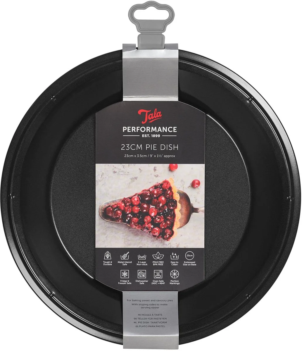 Performance – Taartvorm Extra Diep – 23 cm – Rond – Non-stick Koolstofstaal – Dubbele Laag – BPA- & PFOA-vrij – Vaatwasserbestendig van Tala in Zwart – productfoto
