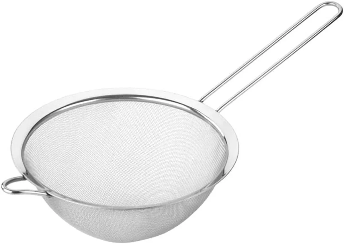 RVS Keukenzeef - 20 cm - Roestvrij Staal - Ergonomisch Handvat - Vaatwasserbestendig fra Tala i Sølv – produktbillede