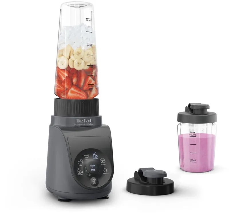 Blend Up BL1EHB - Blender - Inclusief 2 drinkflessen - 800 W - 6 programma's by Tefal in Grey – product photo