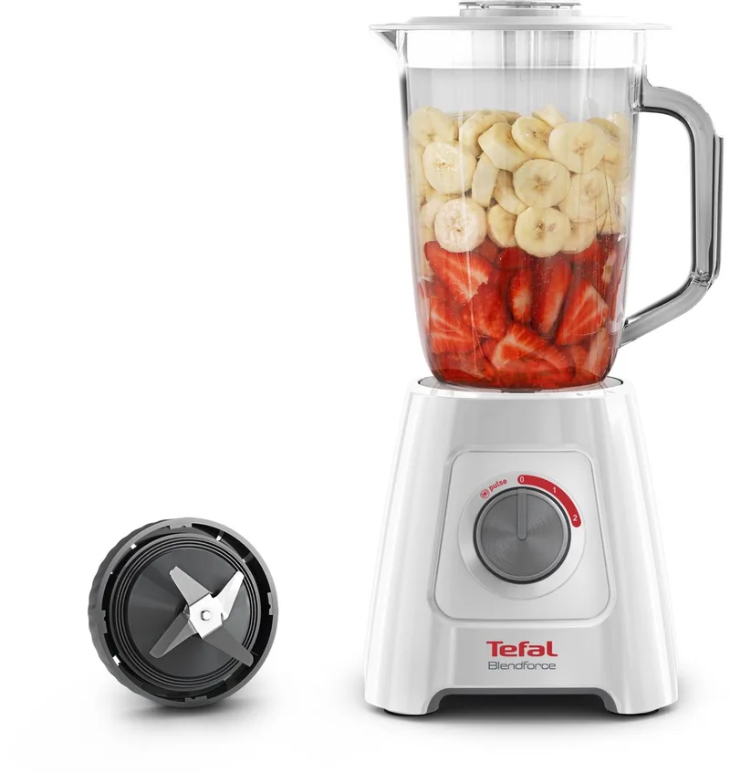 Blendforce II BL4201 - Blender - 1.25L - Smoothie Maker - Pulse Functie - 600W von Tefal in Weiß – Produktfoto