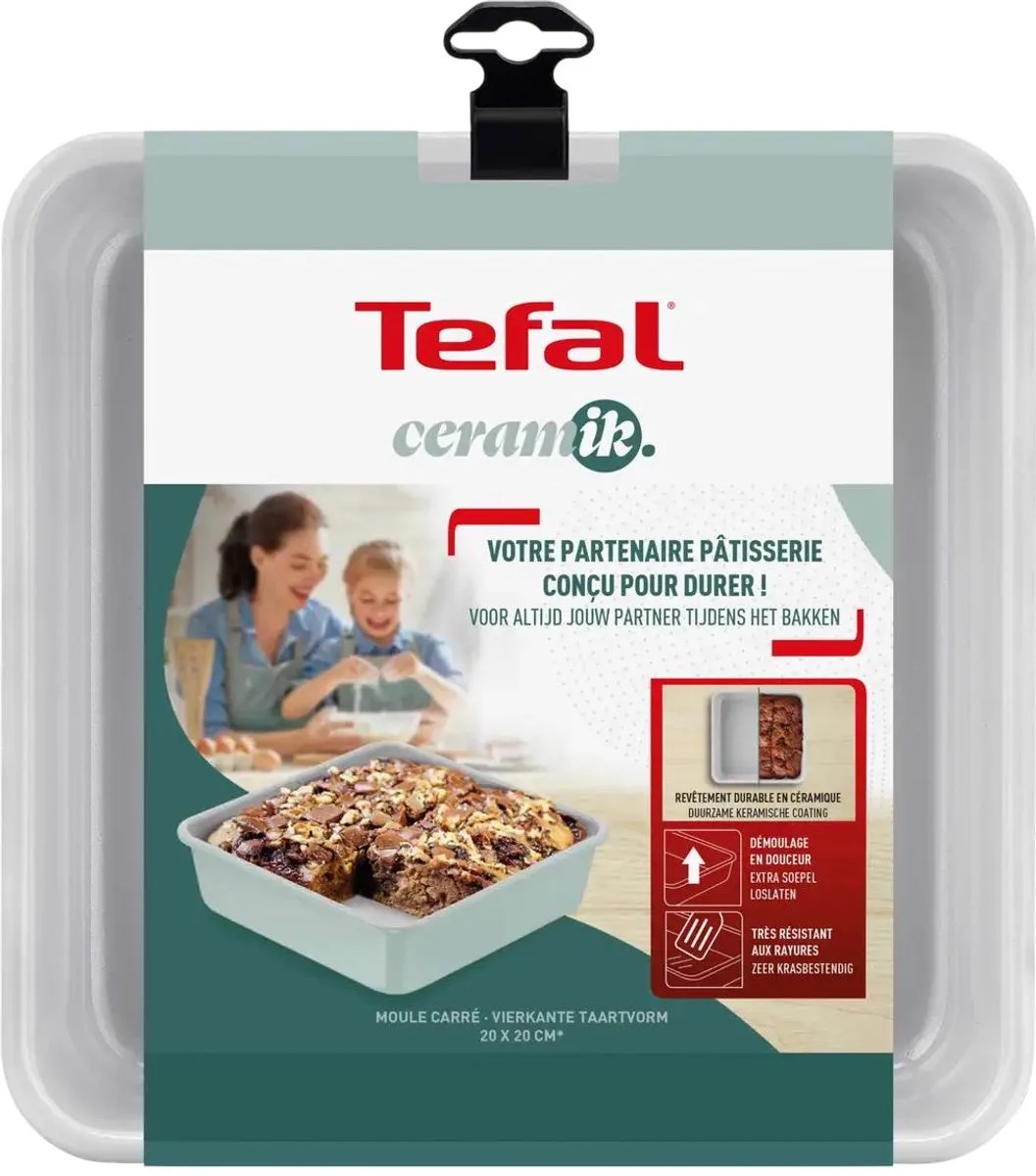 Ceramik Vierkante cakevorm 20cm van Tefal in Groen – productfoto