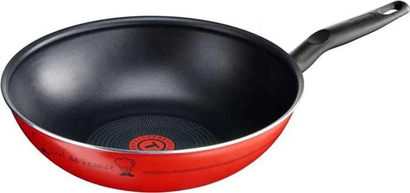 Chef De France Hoogwaardig Aluminium Wokpan - 28 cm by Tefal in Red – product photo