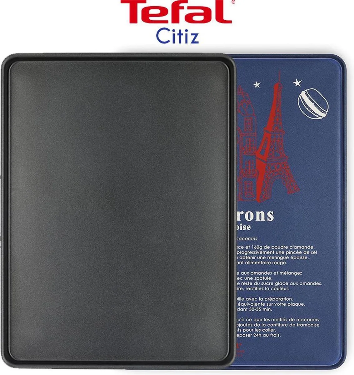 Citiz Hoogwaardig RVS Cakevorm - 38 x 28 cm van Tefal in Zwart – productfoto