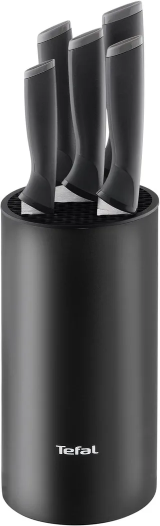 Comfort Knives Messenset - 5-delig - Met blok - Zwart by Tefal in Roestvrijstaal – product photo 1 of 5
