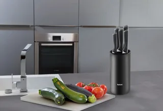 Comfort Knives Messenset - 5-delig - Met blok - Zwart by Tefal in Roestvrijstaal – product photo 4 of 5