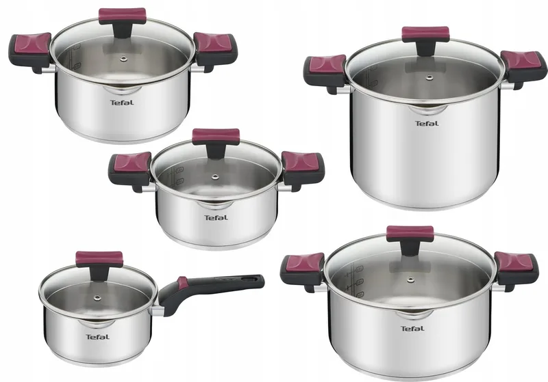 Cook&Clip Pannenset RVS 10 Delen by Tefal in Silver – product photo