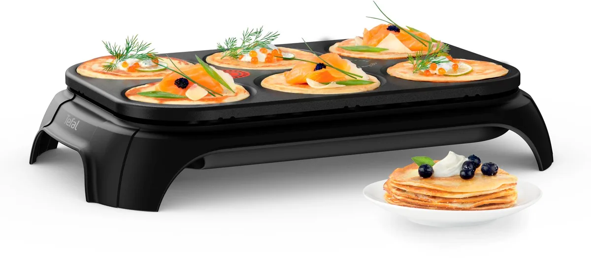 Crep'Party ECO PY55E810 crepe maker 6 crêpe(s) 1000 W de Tefal en Noir – photo produit