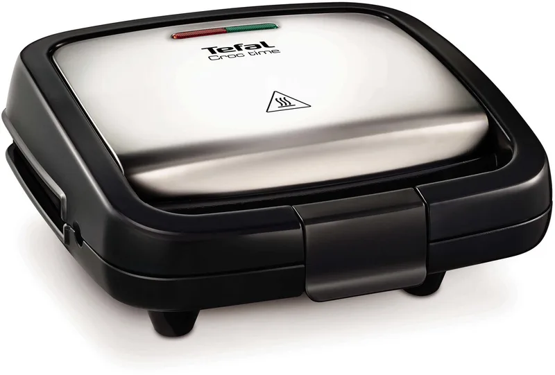 Croc Time SM193D - Tosti-apparaat - Anti-aanbaklaag - 700W - RVS de Tefal en Noir – photo produit