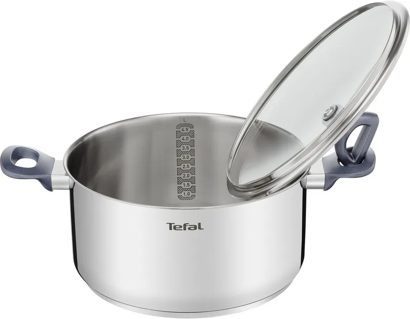Daily Cook Steelpan 24 cm – 4.5 Liter – Met Deksel – Roestvrij Staal – Geschikt voor Inductie – Vaatwasserbestendig – Zilver von Tefal in Roestvrijstaal – Produktfoto 2 von 5
