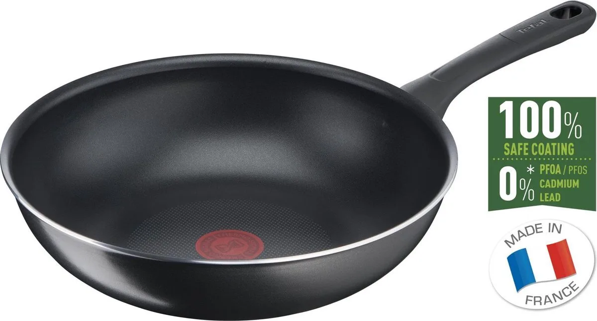 Day by Day Wokpan - Ø28cm - Niet geschikt voor Inductie - Anti-aanbaklaag - Aluminium van Tefal in Zwart – productfoto