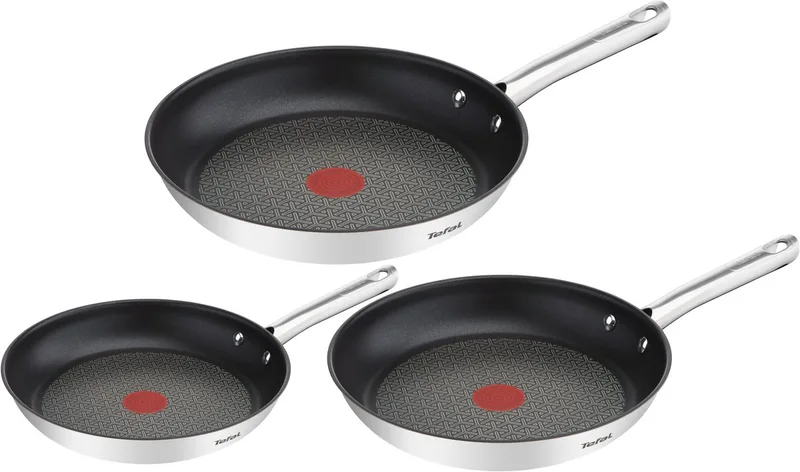 Duetto A704S3 pannenset 3 stuk(s) de Tefal en Roestvrijstaal – photo produit