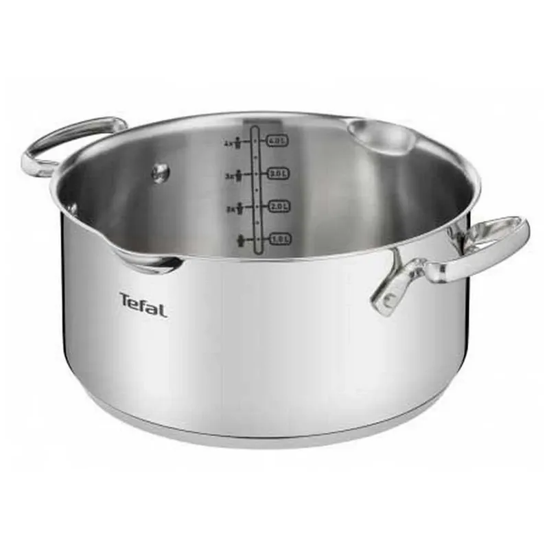 Duetto+ Kookpannenset 4-delig - RVS - Inductie - 16/20/24 cm - Afgietdeksel & Schenkrand van Tefal in Zilver – productfoto 4 van 6