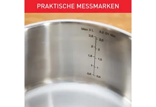 Duetto Kookpannenset 5-delig - RVS - Inductie - Afgietdeksel & Schenkrand de Tefal en Argent – photo produit 4 sur 5