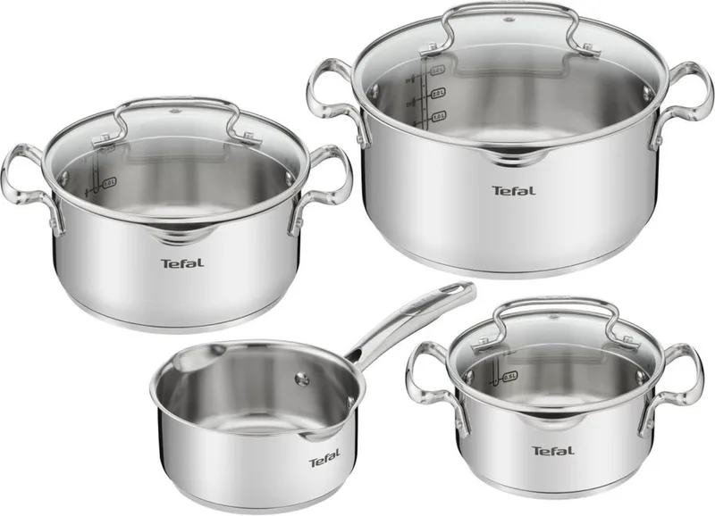 Duetto Pannenset - 4-Delig by Tefal in Rvs – product photo