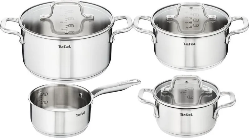 Duetto Pannenset - 4-delig - RVS by Tefal in Grey – product photo