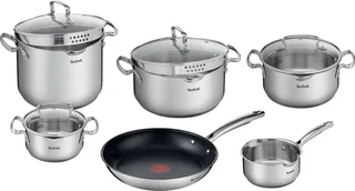 Duetto+ - Pannenset - 6-delig - Inclusief Deksels - Inductie - RVS by Tefal in Silver – product photo 1 of 4