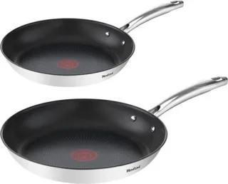 Duetto+ Pannenset - Koekenpannen - Ø20/26cm - Geschikt voor alle warmtebronnen - Anti-aanbaklaag - RVS von Tefal in Roestvrijstaal – Produktfoto 1 von 5