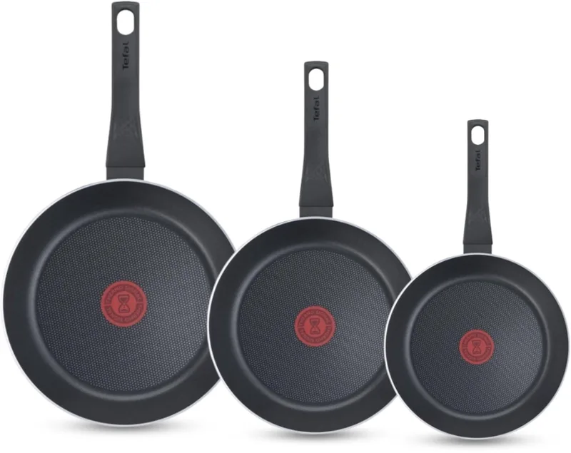 Easy Cook & Clean Koekenpannenset - 24/28/32cm - Niet geschikt voor Inductie - Anti-aanbaklaag - Aluminium fra Tefal i Sort – produktbillede
