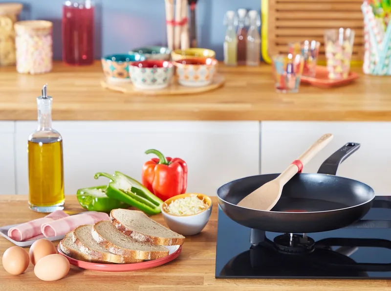 Easy Cook & Clean - Koekenpannenset - Ø24 en Ø28 cm - Niet Geschikt voor Inductie - Anti-aanbaklaag - Aluminium von Tefal in Schwarz – Produktfoto 5 von 5