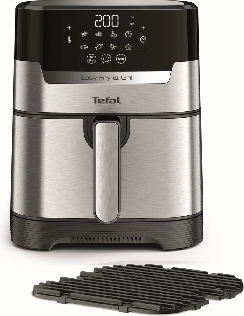 Easy Fry & Grill Precision EY505D - Airfryer - 4.2L - XL Formaat - Grillfunctie - Voor 4 personen de Tefal en Roestvrij staal – photo produit