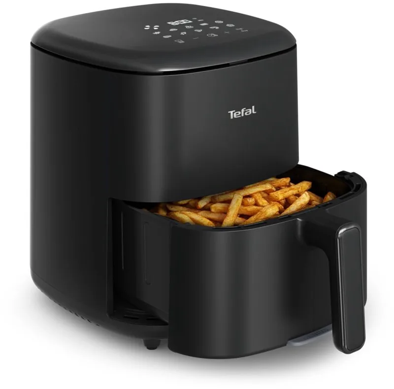 Easy Fry Max Genius EY2468 Airfryer - 5 L - 10 automatische programma's - Afneembare voorkant fra Tefal i Sort – produktbillede