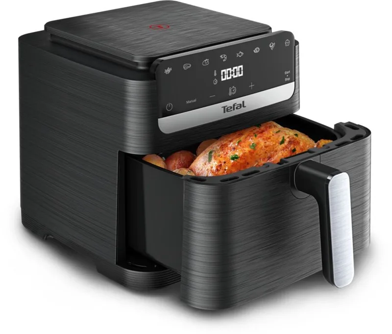 Easy Fry Mega Compact EY8618 - Airfryer XXL 7.5L - 8 Programma's - Voor 8 Personen by Tefal in Black – product photo