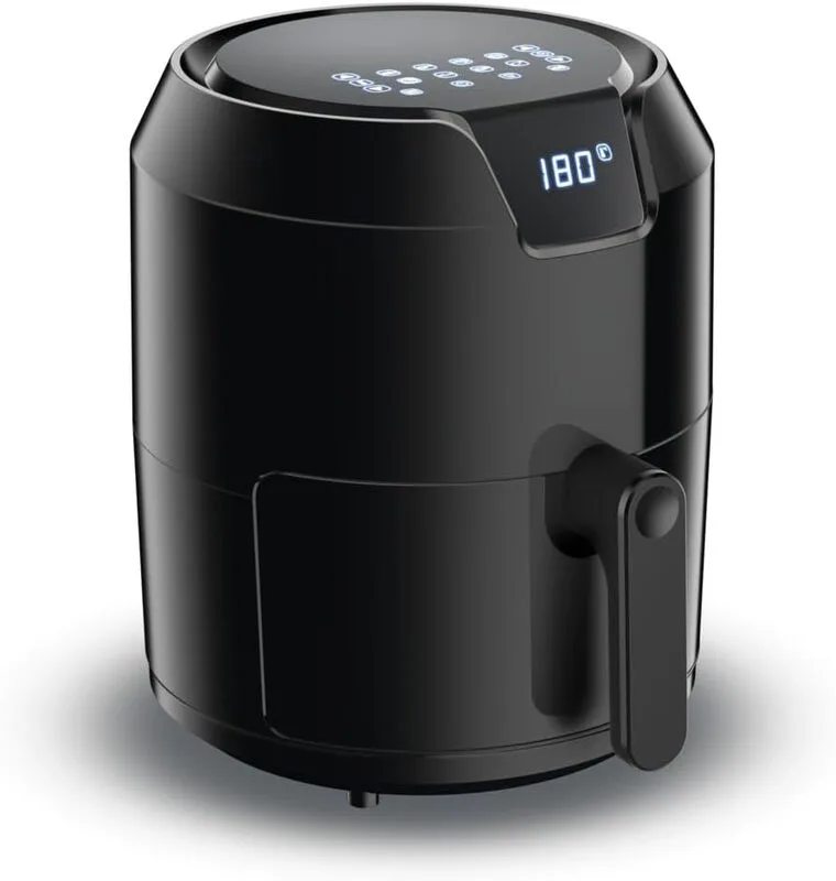Easy Fry Precision XL Heißluftfritteuse, 1500 W, 4,2 L für 6 Portionen, 8 automatische Programme, digitales Display, energiesparend, gesunde Fritteuse ohne Öl, Schwarz, EY4018 von Tefal – Produktfoto