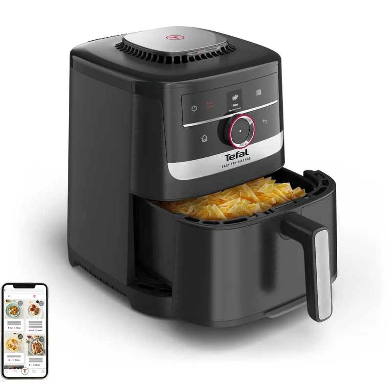 Easy Fry Smart & Silence EY5728 - Stille Airfryer 5L - 1670W - Smart Assist 55+ Programma's - Voor 6 Personen von Tefal in Schwarz – Produktfoto