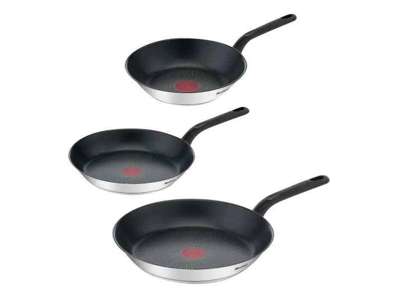 Edelstahl-Pfannenset Duetto Bakelite, 3-teilig von Tefal – Produktfoto