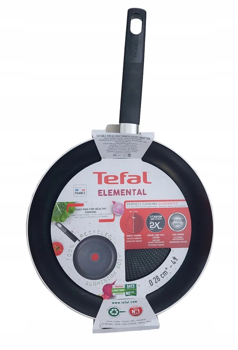 Elemental Koekenpan 28 cm - Antiaanbaklaag fra Tefal i Sort – produktbillede