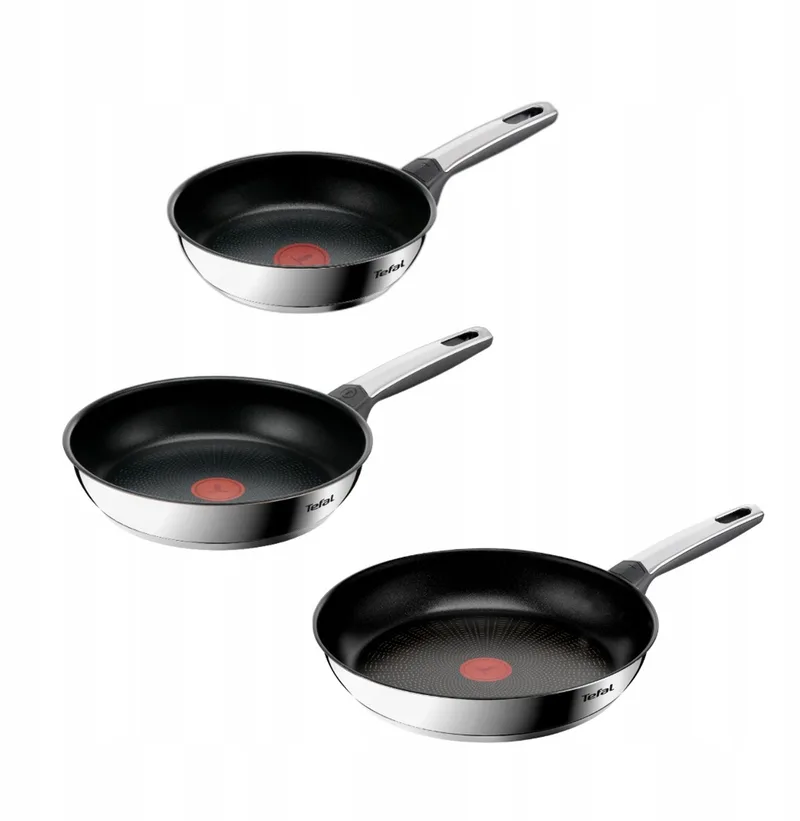 Emotion+ Pannenset RVS 20/24/28cm - Inductie Geschikt von Tefal in Silber – Produktfoto