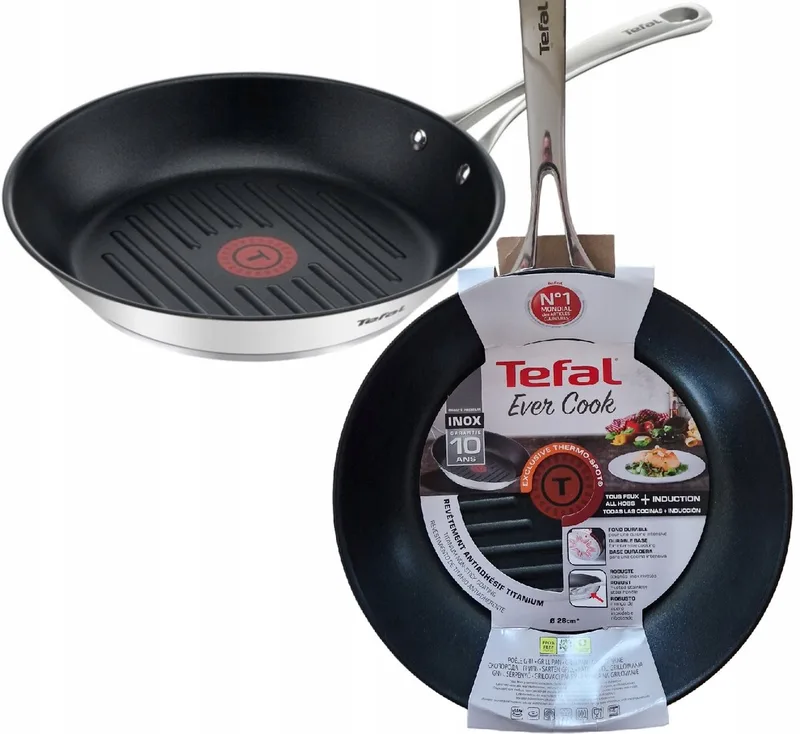 Evercook Grillpan 26cm - Geschikt voor Inductie by Tefal in Silver – product photo