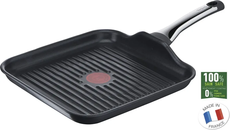 Excellence Grillpan - Ø26 cm - Inductie - Anti-aanbaklaag - Aluminium van Tefal in Zwart – productfoto