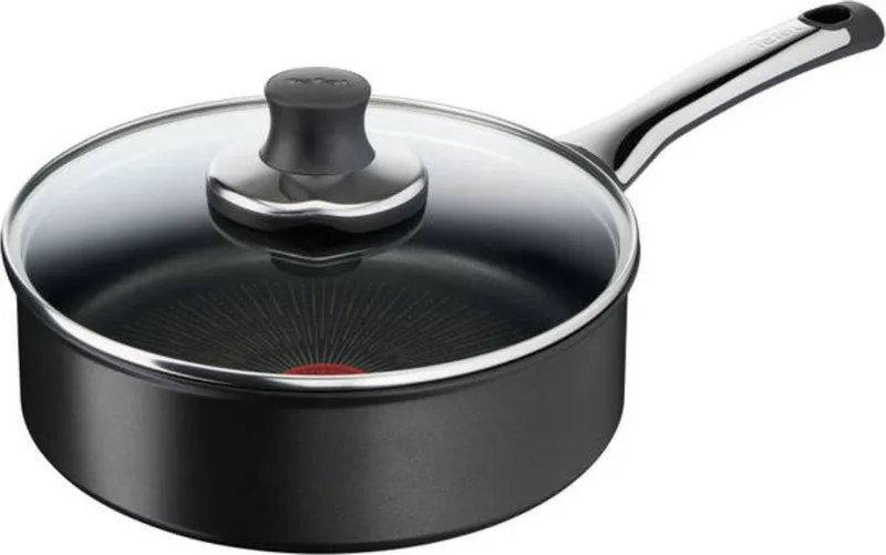 Excellence Hapjespan met Deksel - Inductie - 24cm - Anti-aanbaklaag - Temperatuursensor by Tefal in Black – product photo