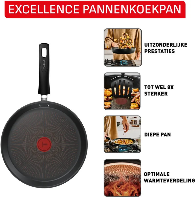 Excellence keramische Pannenkoekenpan van Tefal in Zwart – productfoto