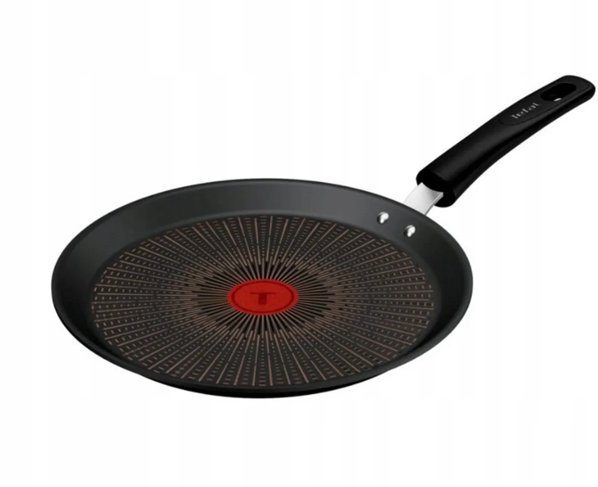 Excellence Plus Crêpepan 25 cm met Thermo-Signaal van Tefal in Zwart – productfoto