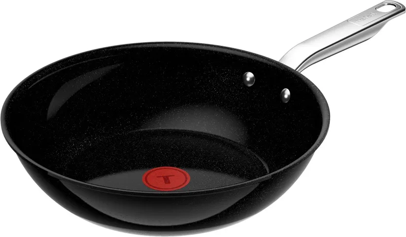 Experience Ceram Keramische Wokpan 28 cm - PFAS-vrij - Krasbestendig door Fusion Core - Inductie & Oven geschikt (250°C) - Geschikt voor metalen spatels von Tefal in Schwarz – Produktfoto