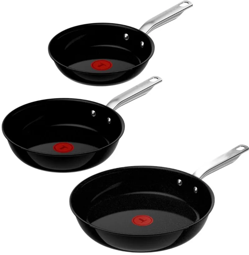 Experience Ceram - Pannenset - 20/24/28 cm - Fusion Core - Keramisch - Inductie - Ergonomisch - PFAS vrij by Tefal in Black – product photo