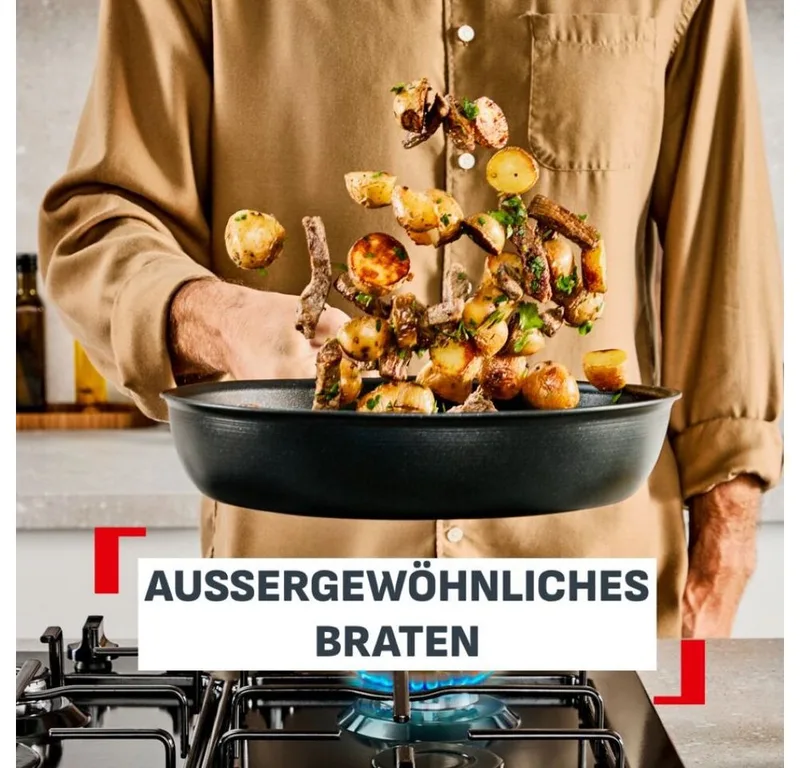 Experience - Pannenset - 24/28 cm - Fusion Core - Anti-aanbaklaag - Inductie - Geschikt voor gebruik met metalen spatels by Tefal in Black – product photo 3 of 3