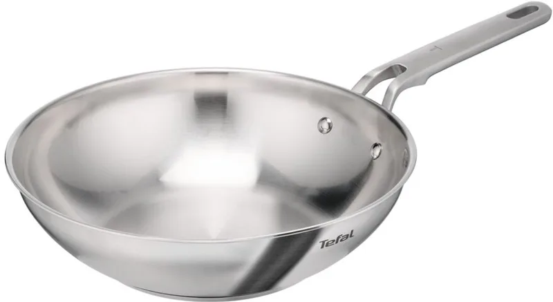 Extreme Uncoated - Wokpan - 28 cm - Zonder Coating - PFAS-vrij - Inductie by Tefal in Silver, Roestvrij staal – product photo