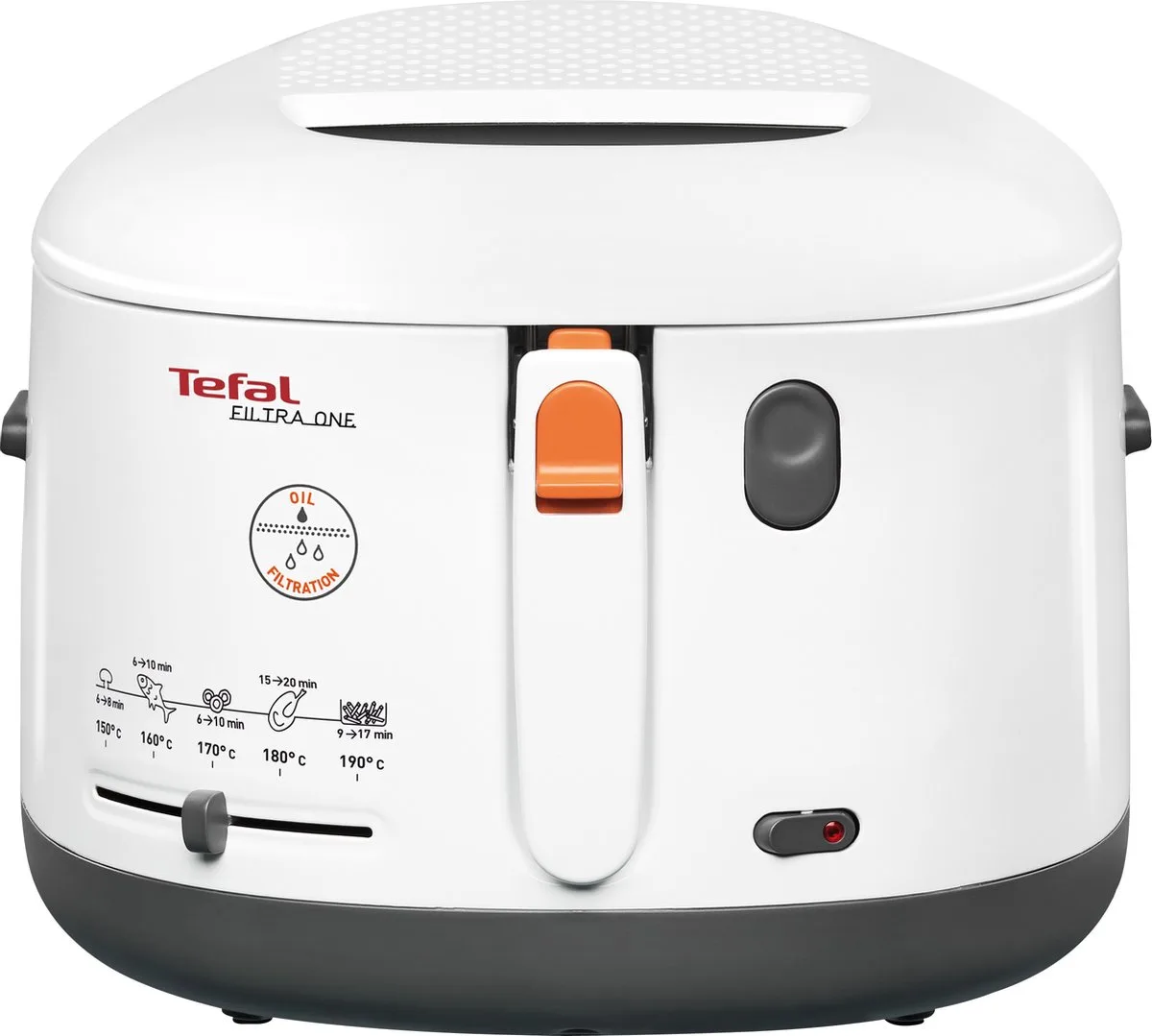 Filtra One FF1621 - Frituurpan - 2.1L - 1900W - Met kijkvenster - Anti-geurfilter - Wit van Tefal in Wit & Grijs – productfoto