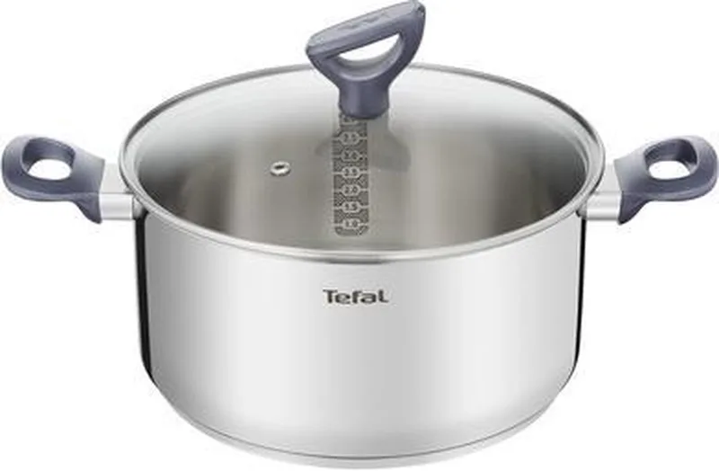 G7124414 steelpan 2,5 l Rond Roestvrijstaal by Tefal in Grey – product photo 1 of 5