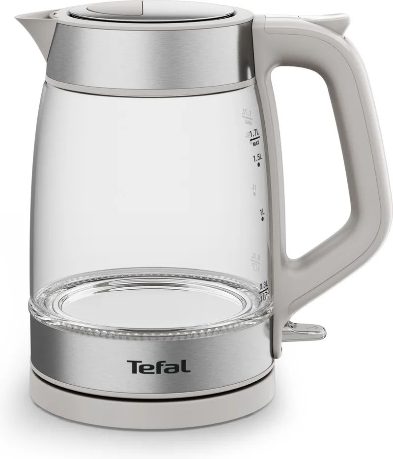 Glass KI605B - Waterkoker - 1.7L - Glazen Design - 2200W by Tefal in Grey – product photo