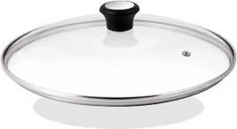 Glazen Deksel - Ø 24 cm - Met Stoomgaatje - Hittebestendig - Geschikt voor Koekenpannen by Tefal in Transparent – product photo