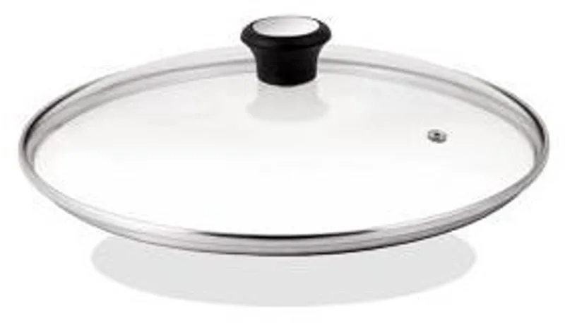 Glazen Deksel - Ø 26 cm - Met Stoomgaatje - Hittebestendig - Geschikt voor Koekenpannen de Tefal en Transparent – photo produit