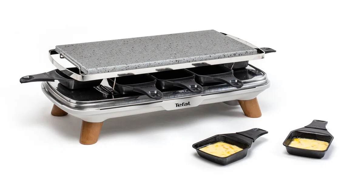 Gourmet PR620D12 Raclettetoestel & Steengrill - 8 personen fra Tefal i Sort – produktbillede